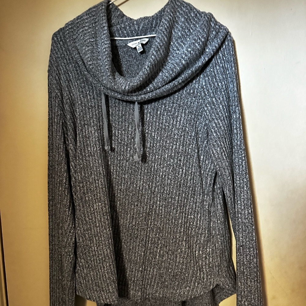 Gray Cowl Neck Sweater